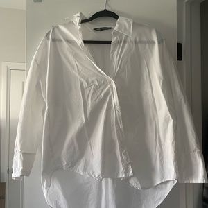 White oversized shirt - Zara